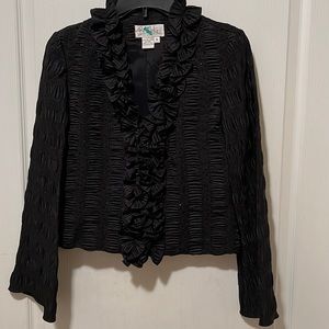 Vintage Bob Mackie Boutique black, embellished jacket. Bell sleeves. Size 6.